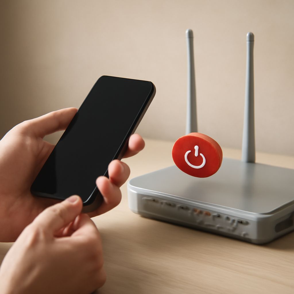 Blinking modem light and Wi-Fi coverage equipment