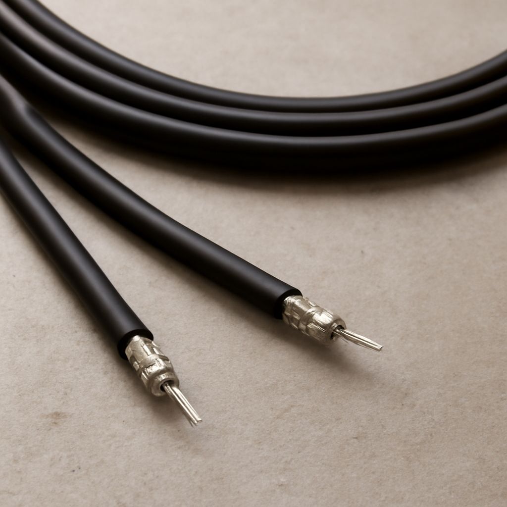 RG6 siamese cable with separate video and power leads for a security camera