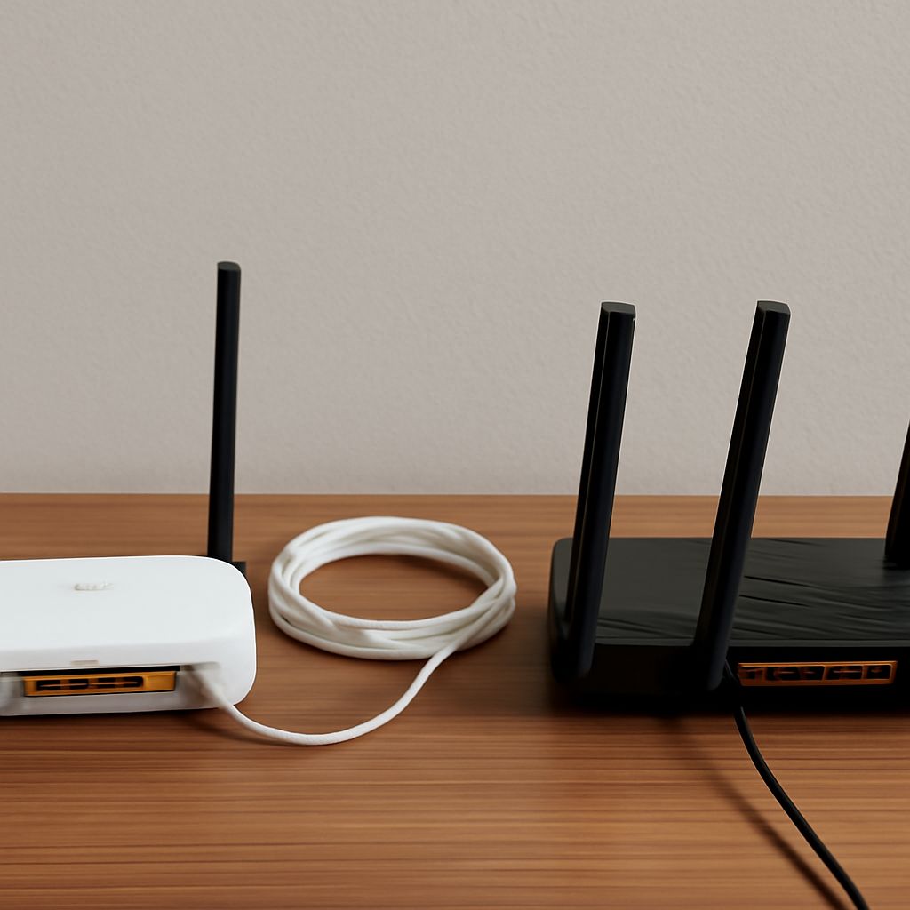 Wireless repeater vs access point diagram showing Ethernet and wireless uplinks