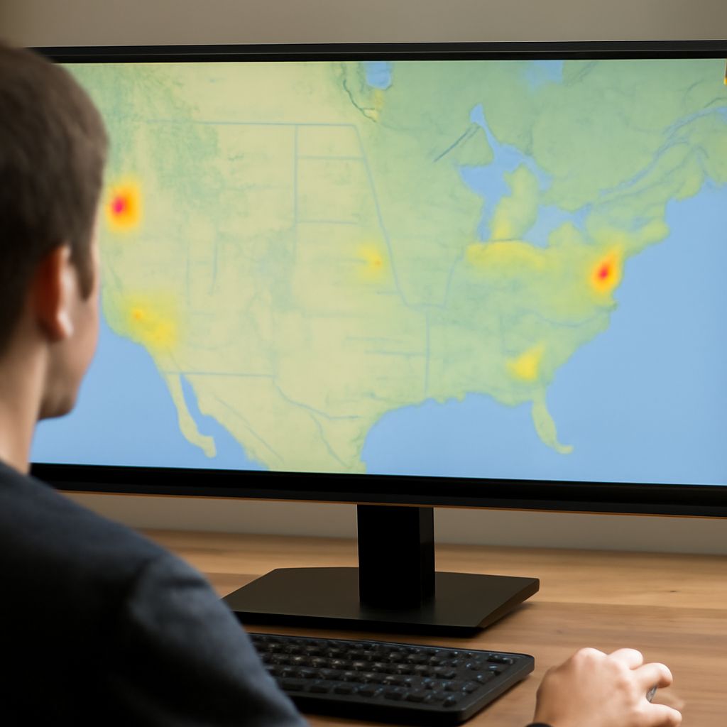 A representation of a nationwide internet outage